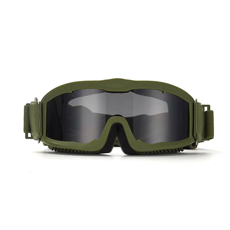Shatterproof Tactical Goggles 3 Lenses — Black view 5