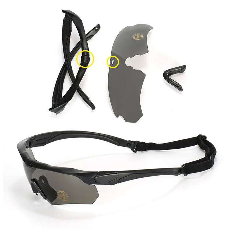 Explosion-Proof Goggles 3 Lenses — Black view 5