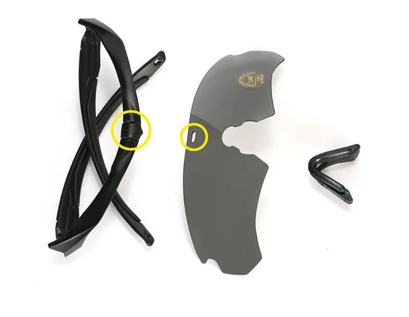 Stock Safety Tactical Glasses — Black view 2