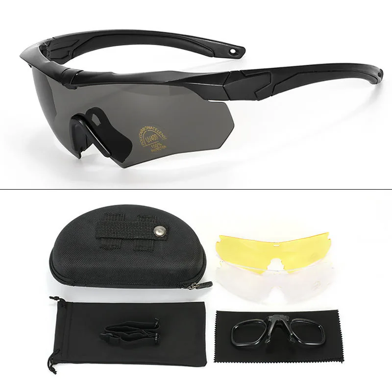 Stock Safety Tactical Glasses — Black view 5