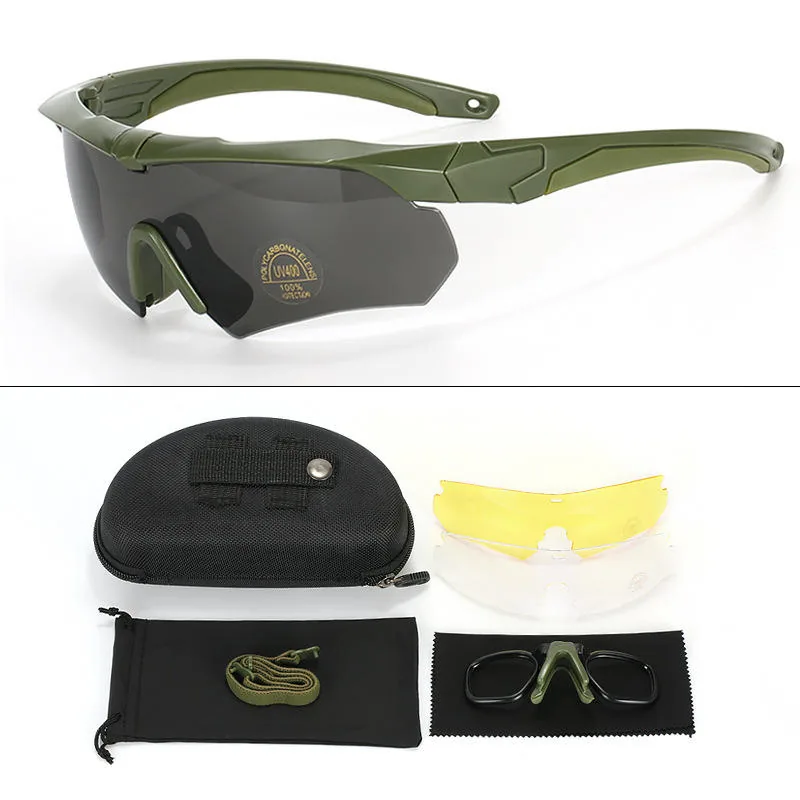 Stock Safety Tactical Glasses — Black view 6