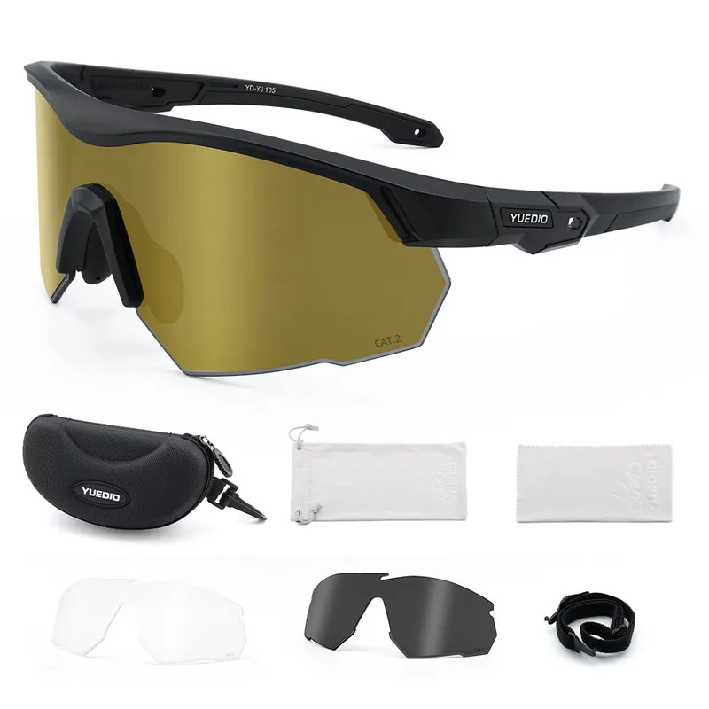 Tactical Sports Safety Sunglasses Set — Black — Tactical Gloves & Protection