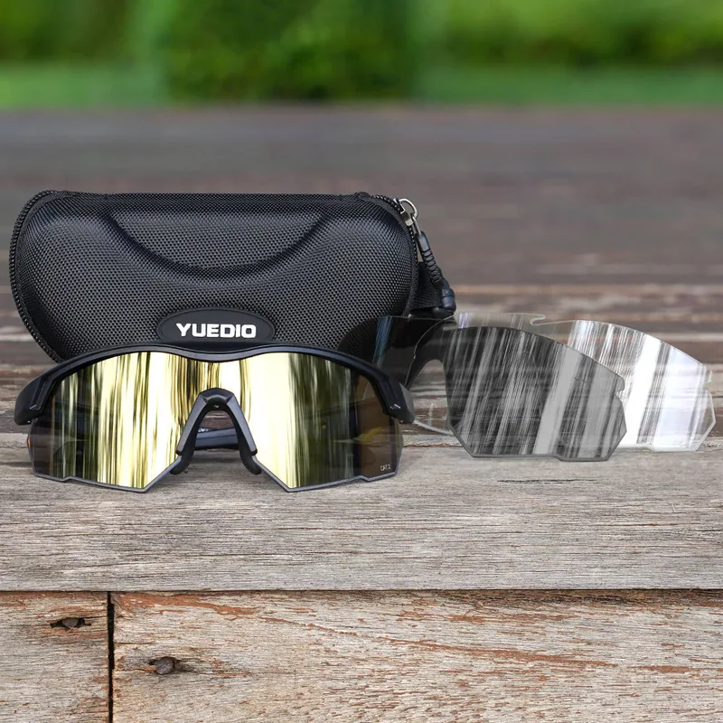Tactical Sports Safety Sunglasses Set — Black view 2