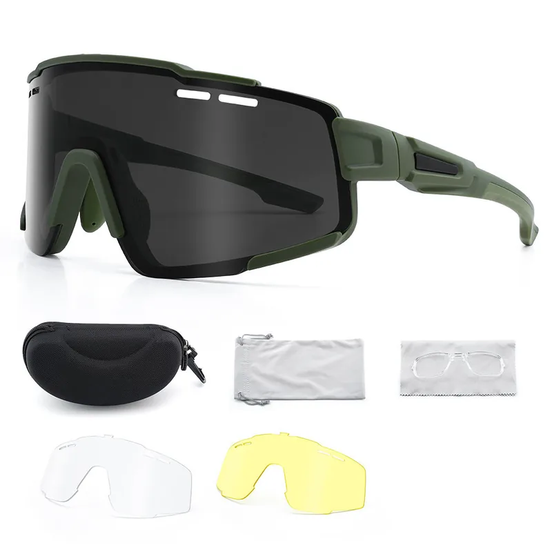 OEM Custom TR90 Shooting Glasses — Green — Tactical Gloves & Protection