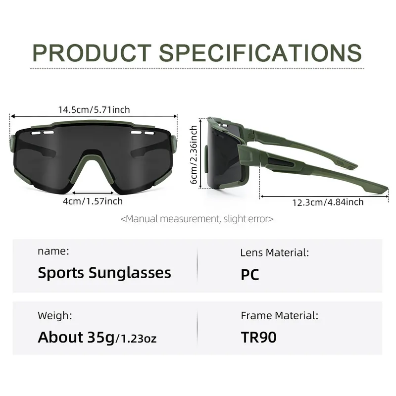 OEM Custom TR90 Shooting Glasses — Green view 2