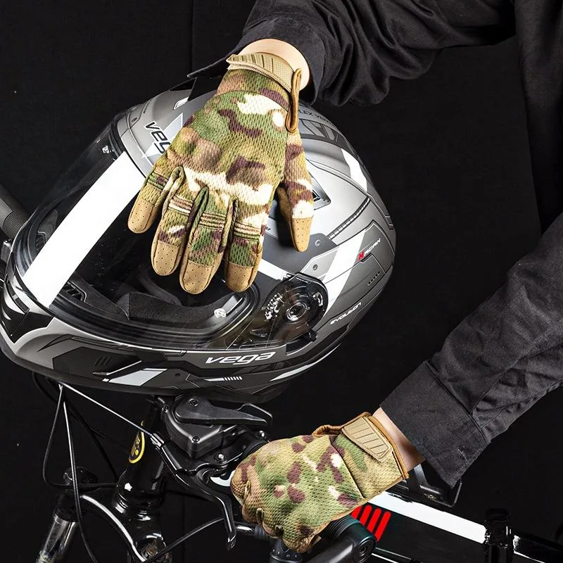 Touch Screen Combat Tactical Gloves — Black view 2