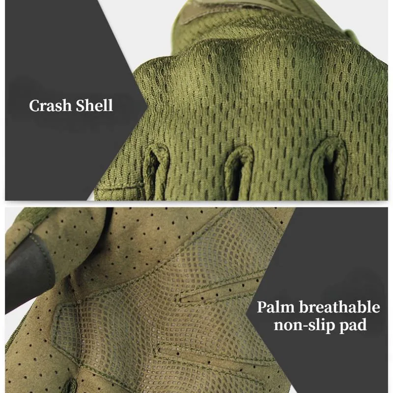 Touch Screen Combat Tactical Gloves — Black view 4