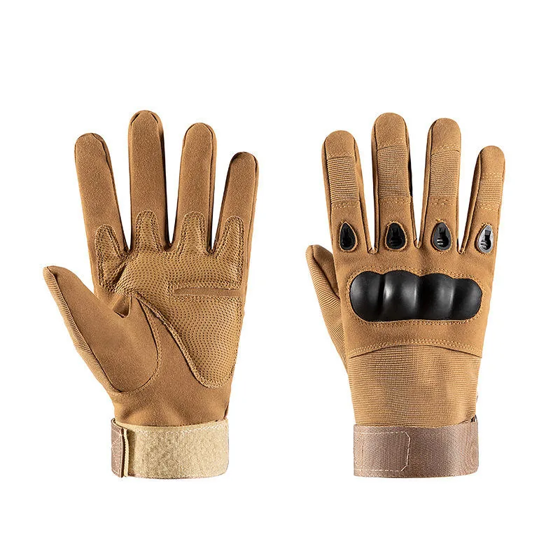 Tactical Full Finger Mountaineering Gloves — Black view 4