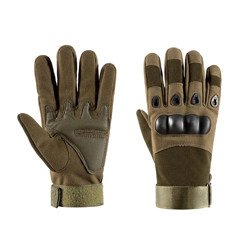 Tactical Full Finger Mountaineering Gloves — Black view 5