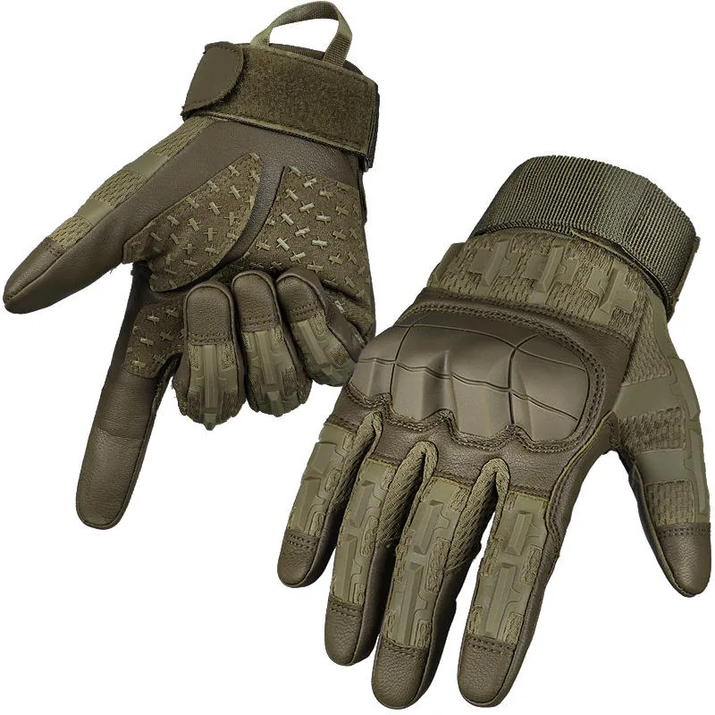 Full-Finger Outdoor Motorcycle Gloves — Black — Tactical Gloves & Protection