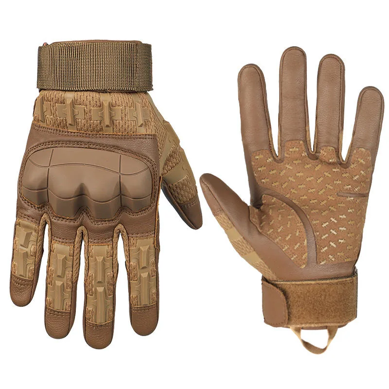 Full-Finger Outdoor Motorcycle Gloves — Black view 2