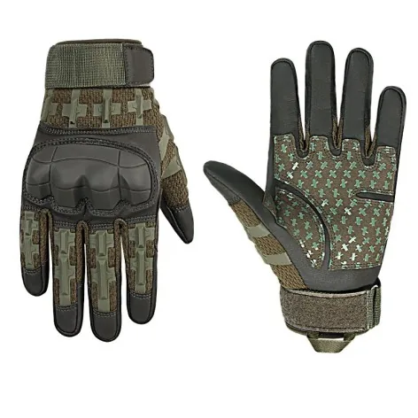 Full-Finger Outdoor Motorcycle Gloves — Black view 5