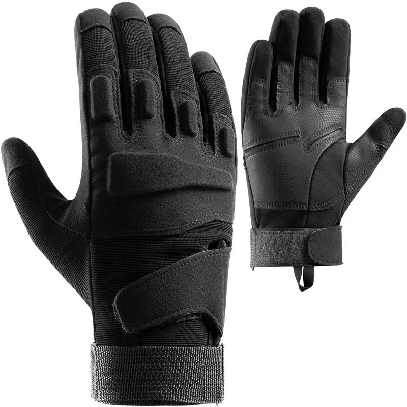 Slash Proof Hard Knuckle Gloves — Black view 2