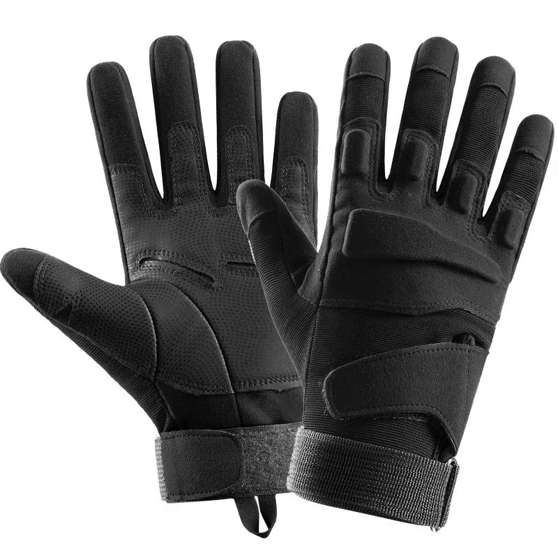 Slash Proof Hard Knuckle Gloves — Black view 3