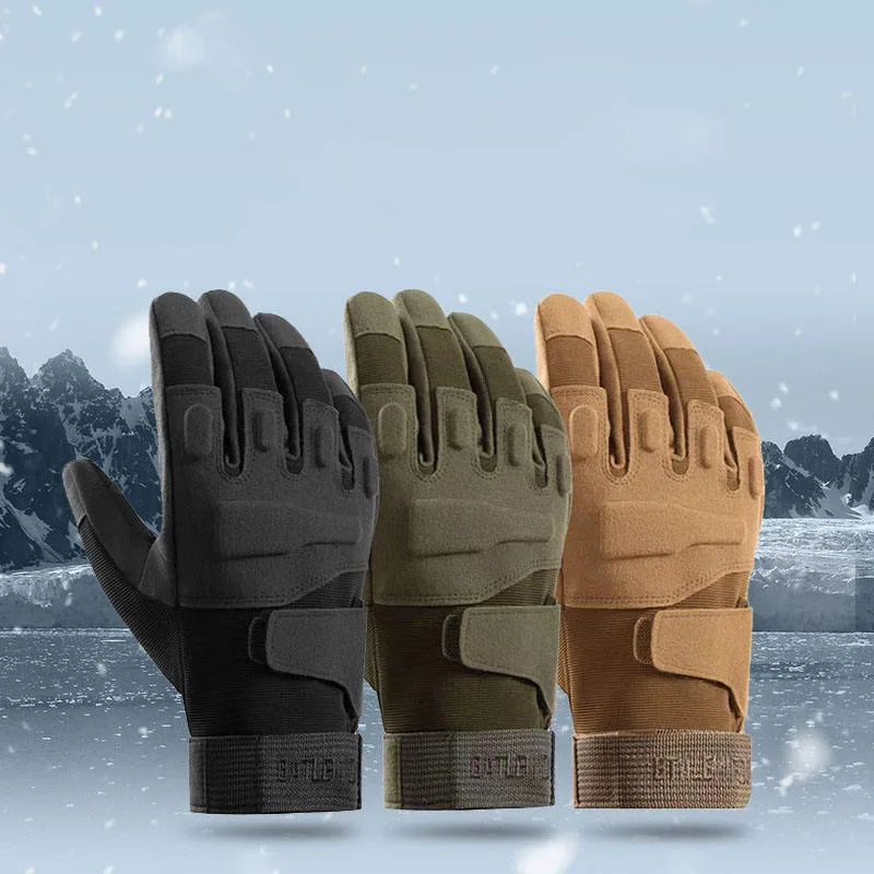 Winter Thermal Touch Screen Gloves — Black view 2