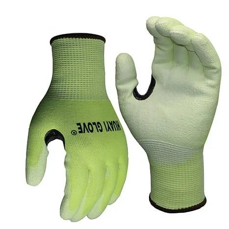 Anti-Cut Level 5 PU Coated Gloves — Gray view 2