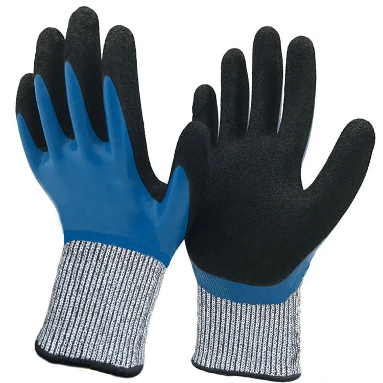 A5 Cut-Resistant Waterproof Gloves — Gray view 4