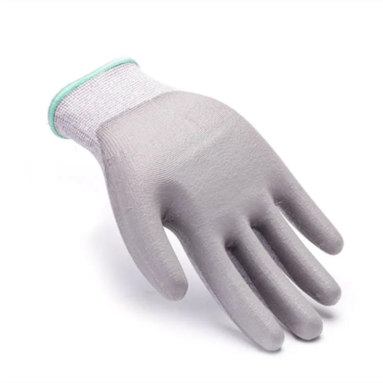 HPPE PU Dipped Cut Resistant Gloves — Gray view 3