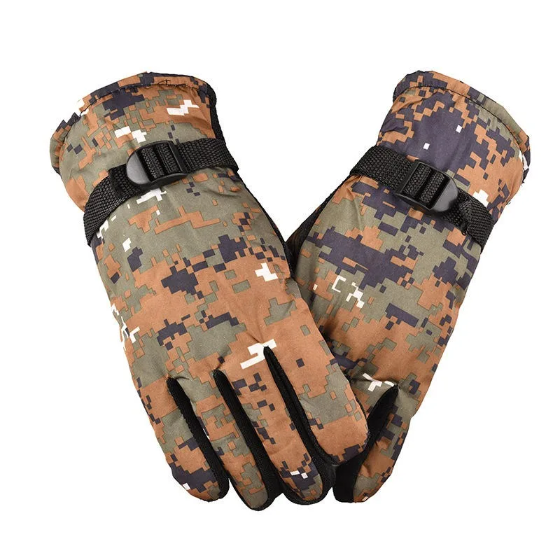 Fleece Winter Camouflage Touchscreen Gloves view 2