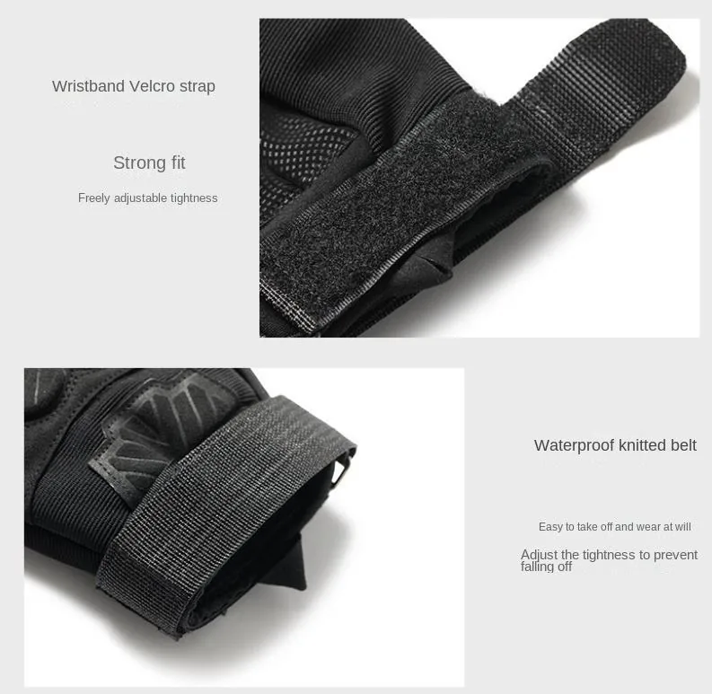 Unisex Anti-Slip Half Finger Gloves — Black view 3