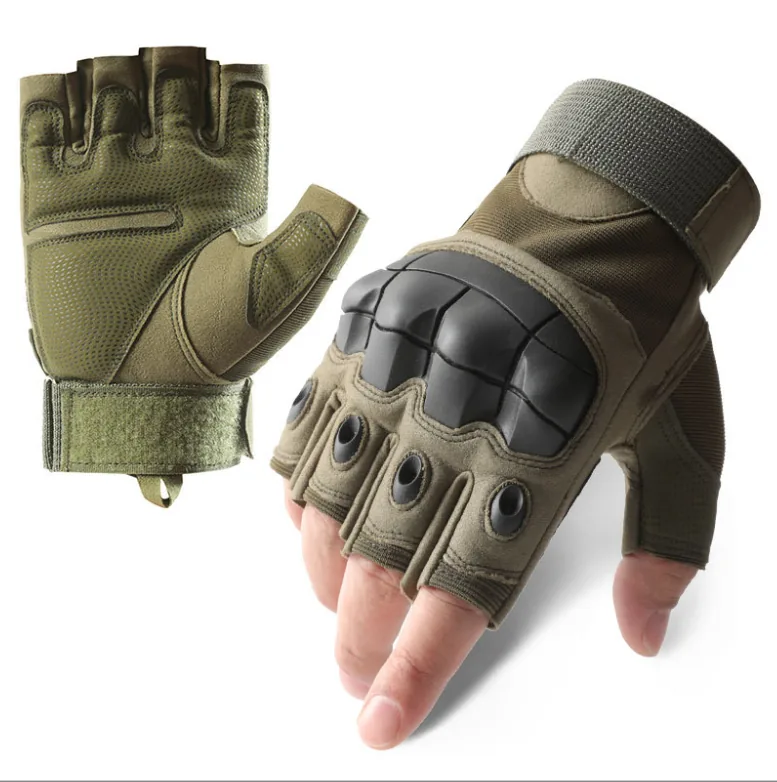 OD Green Impact Half Finger Gloves — Green view 4