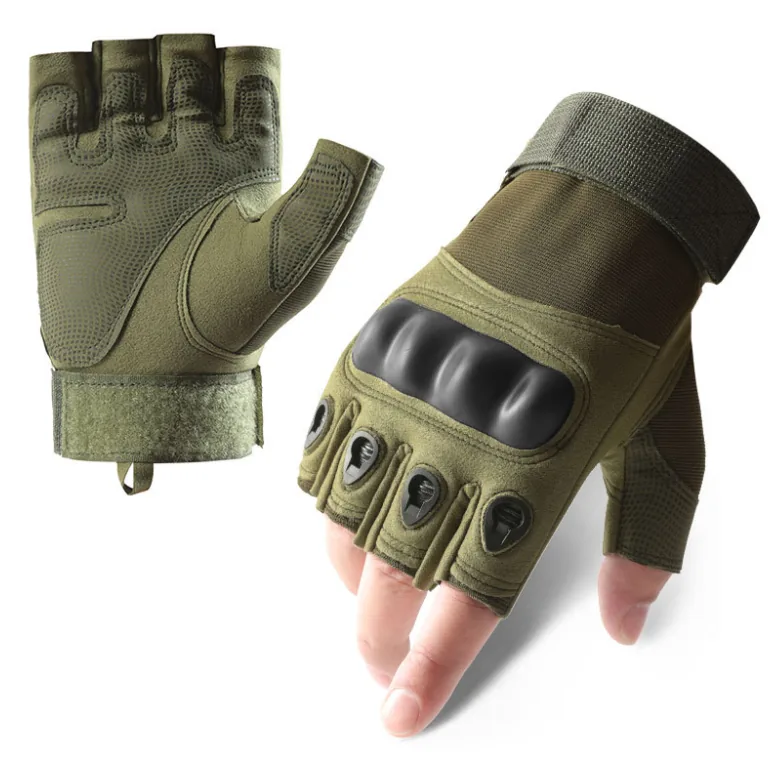 OD Green Impact Half Finger Gloves — Green view 6
