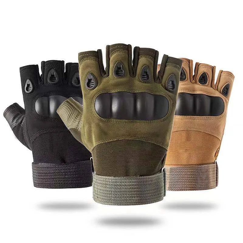 Lightweight Half Finger Gloves — Black — Tactical Gloves & Protection