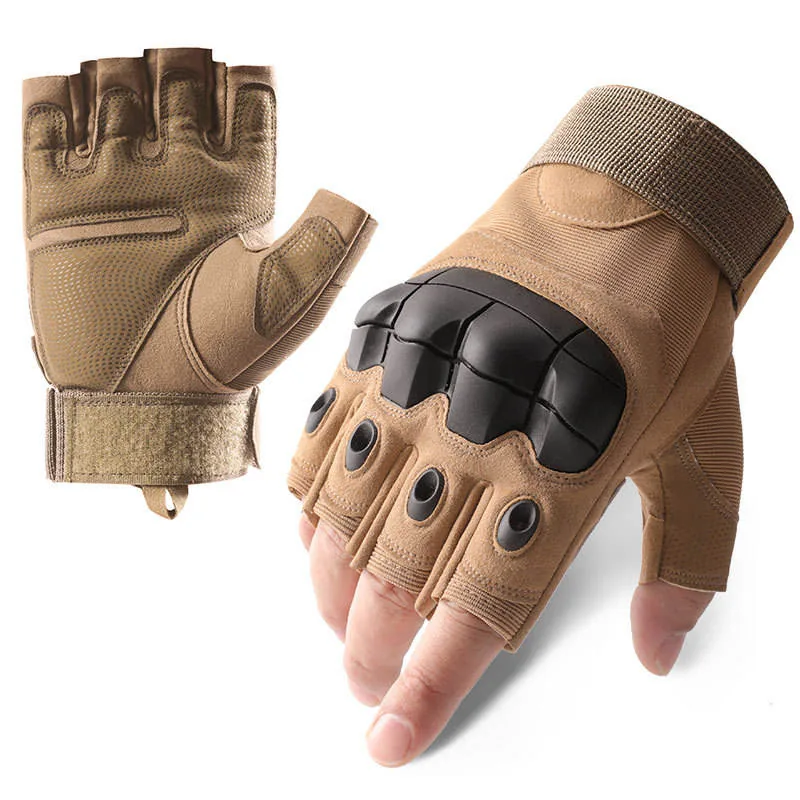 Lightweight Half Finger Gloves — Black view 2