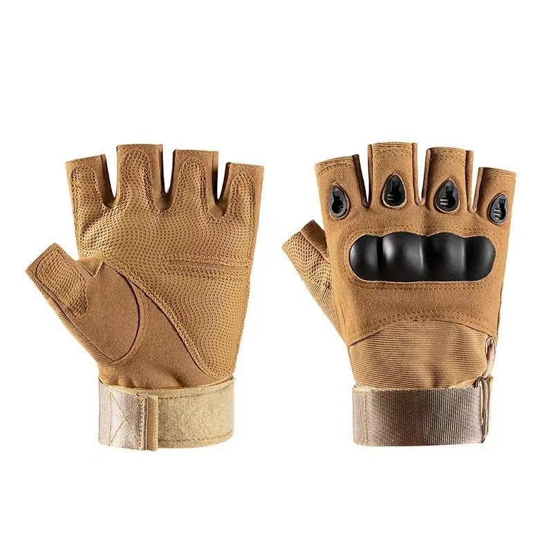 Lightweight Half Finger Gloves — Black view 4