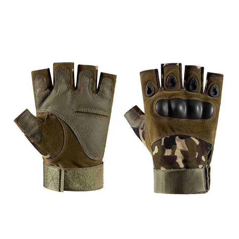 Lightweight Half Finger Gloves — Black view 6