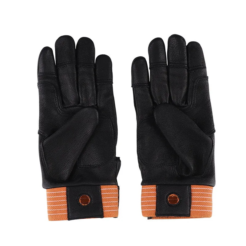 Sheepskin Rope Descent Rescue Gloves — Black view 5