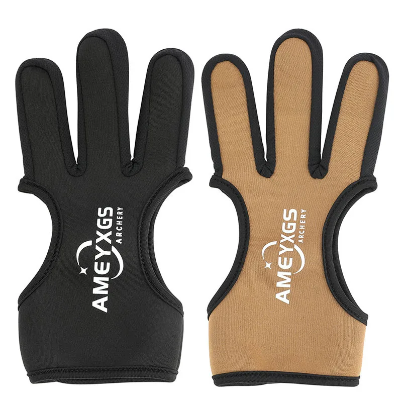 Neoprene Three-Finger Shooting Glove — Black — Tactical Gloves & Protection