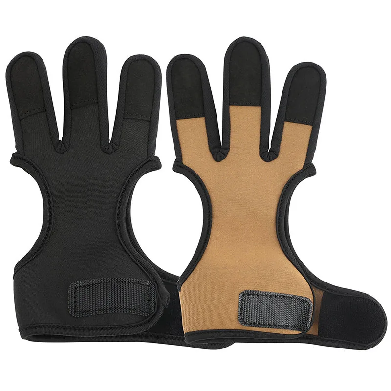 Neoprene Three-Finger Shooting Glove — Black view 2