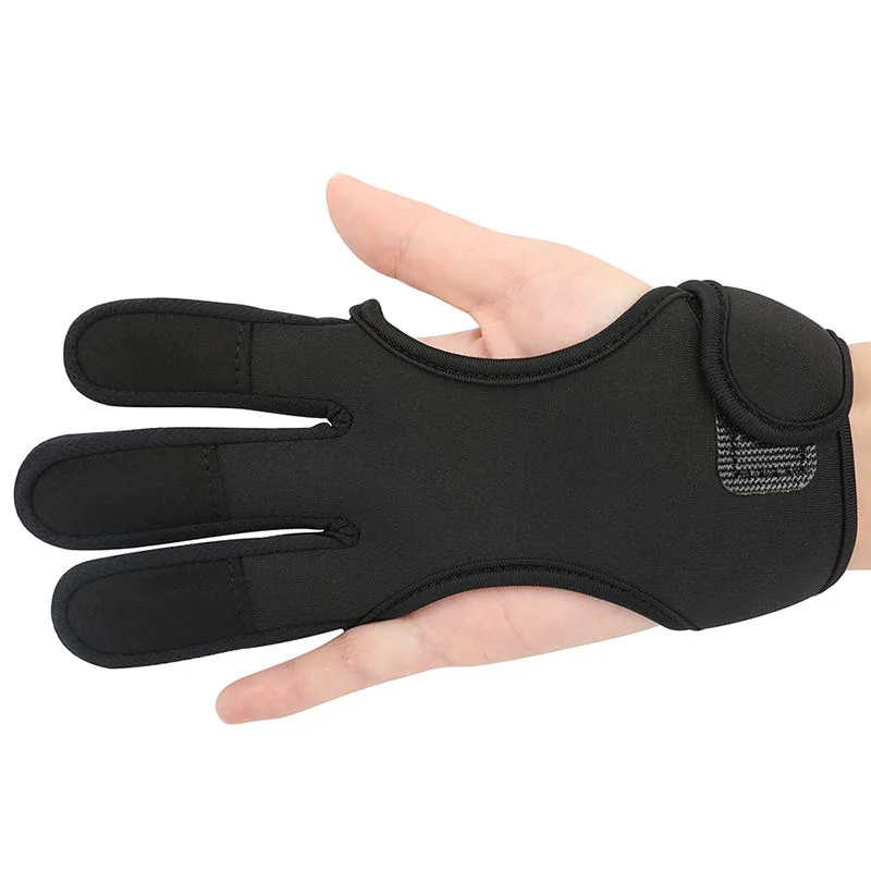 Neoprene Three-Finger Shooting Glove — Black view 4