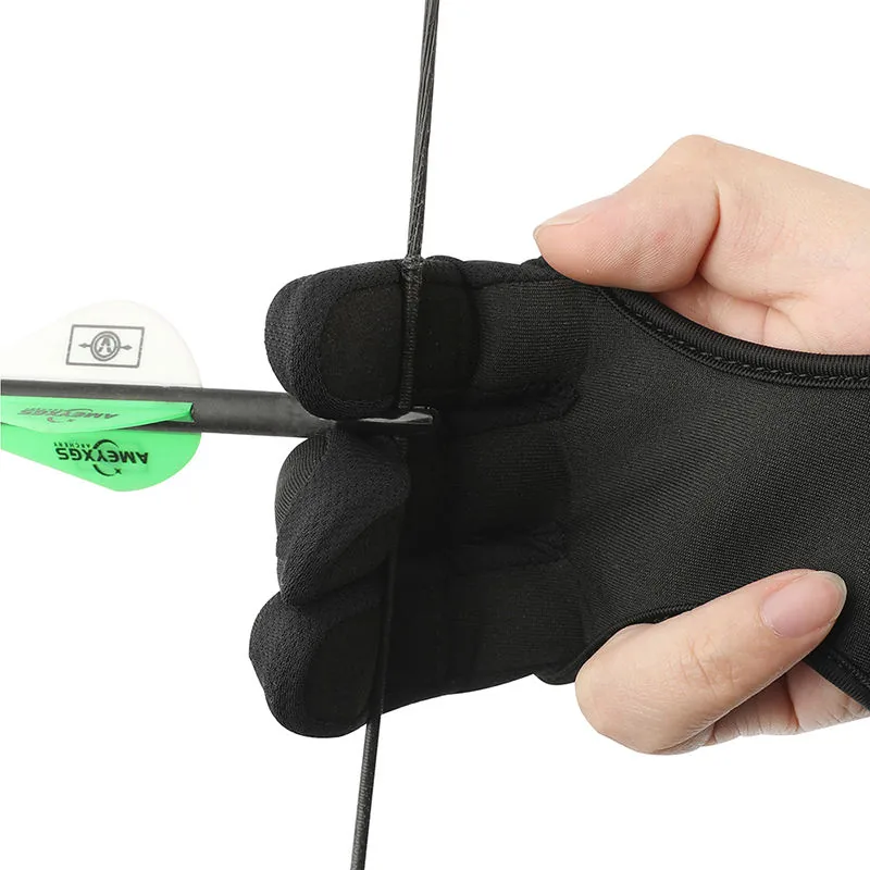 Neoprene Three-Finger Shooting Glove — Black view 6