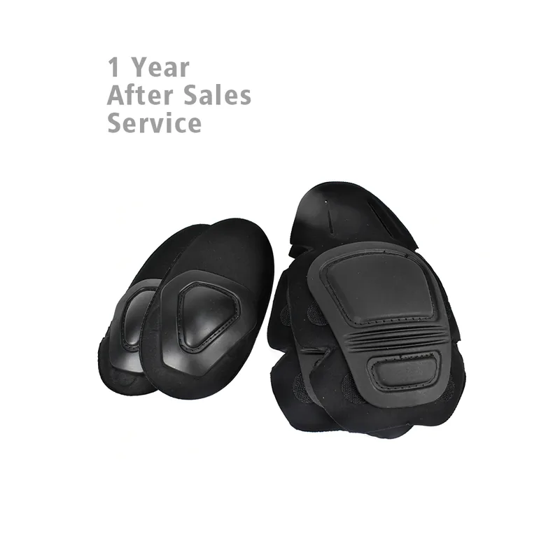 Tactical Protective Knee Elbow Pads Set — Black view 6
