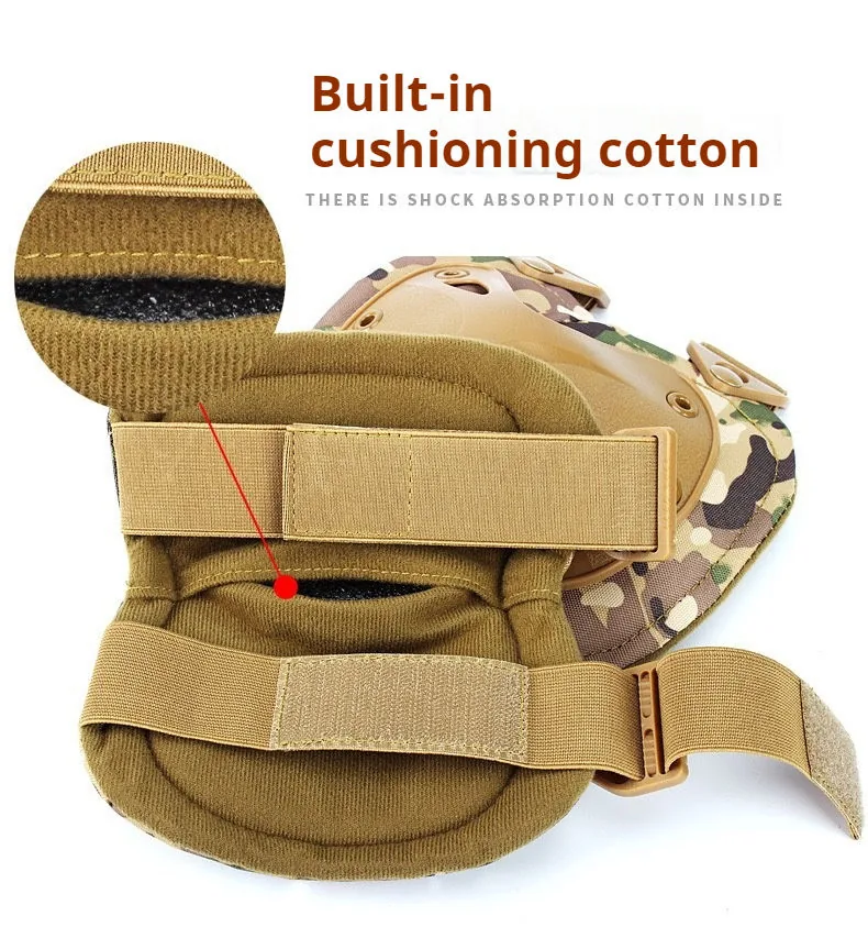 Tactical Knee Elbow Pads Set — Black view 2