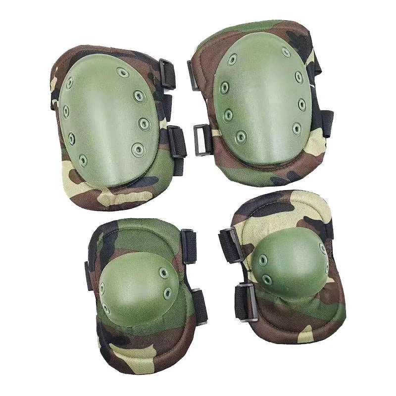 Camouflage Protective Knee Elbow Pads — Camo — Tactical Gloves & Protection