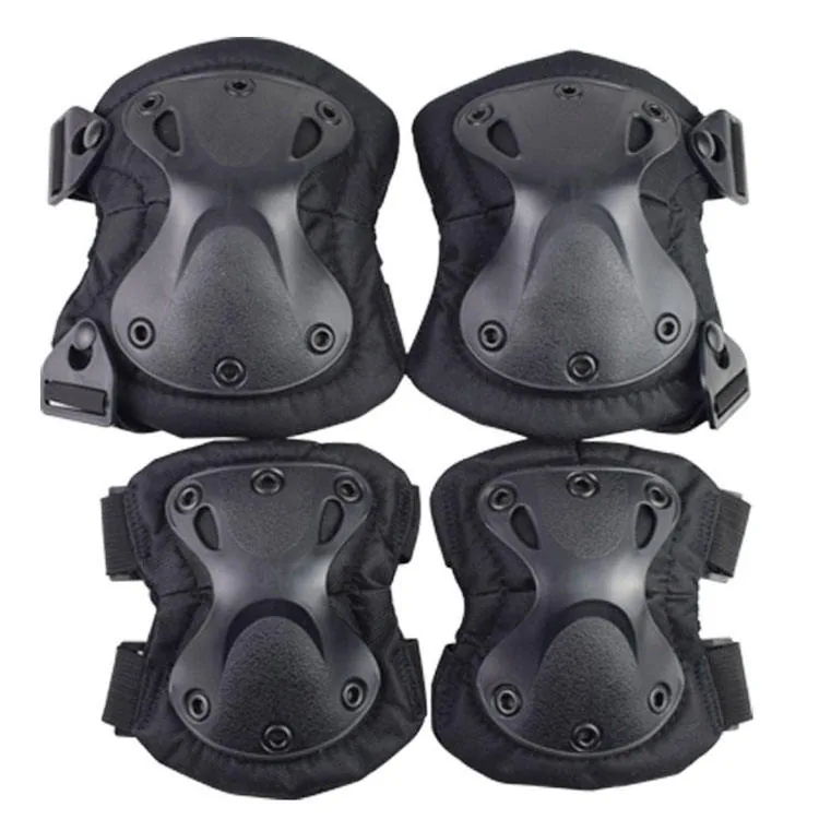 Outdoor Motorcycle Protector Knee Pads — Black view 2