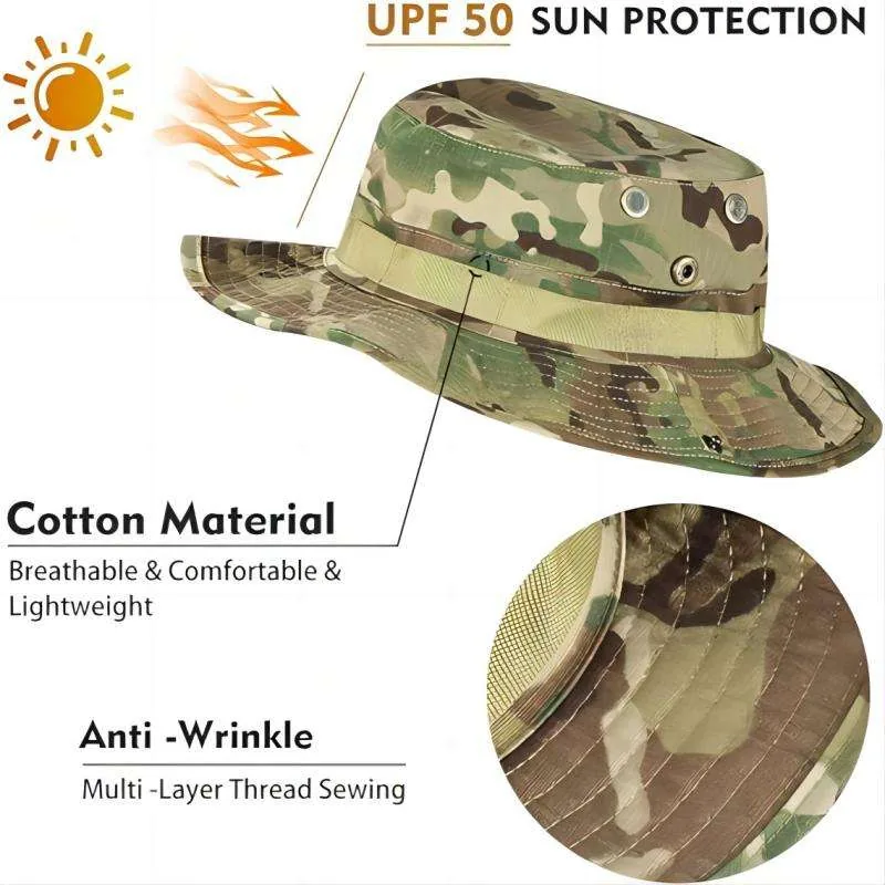 Camouflage Tactical Sun Cap Bonnie — Camo view 4