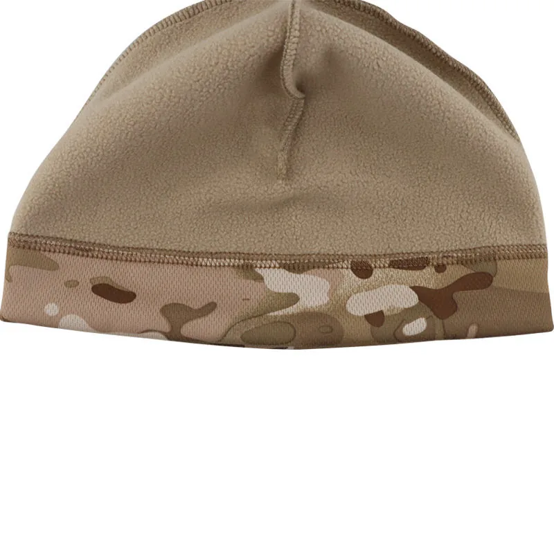 Fleece Beanie Winter Tactical Hat — Black view 6