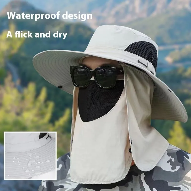 Detachable Full Face Sun Hat — Camo view 3