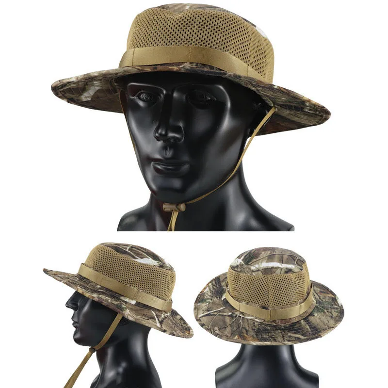 Camouflage Fisherman Sun Hat — Camo view 4