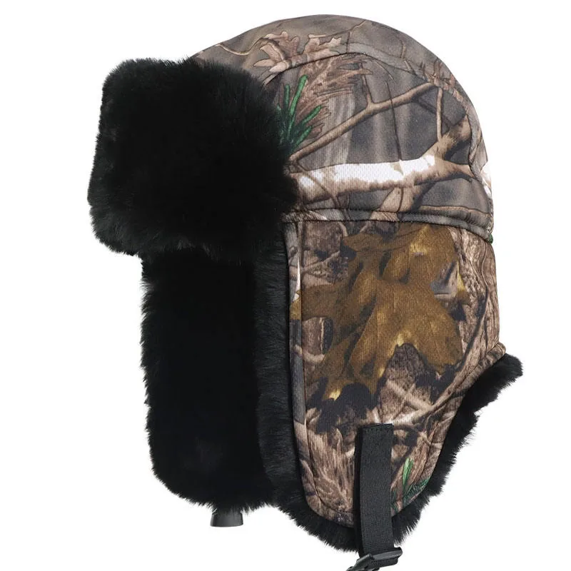 Lei Feng Winter Fleece Camouflage Hat — Camo view 2
