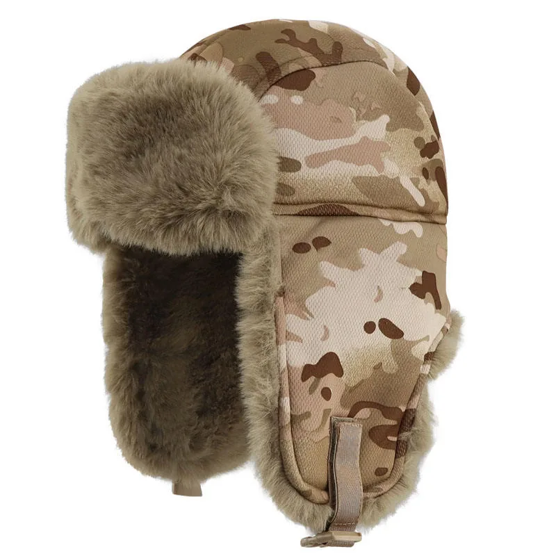 Lei Feng Winter Fleece Camouflage Hat — Camo view 4