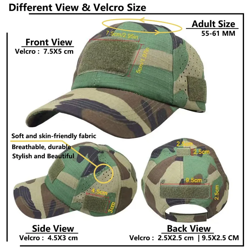 Multicam Outdoor Tactical Baseball Cap — Camo view 4