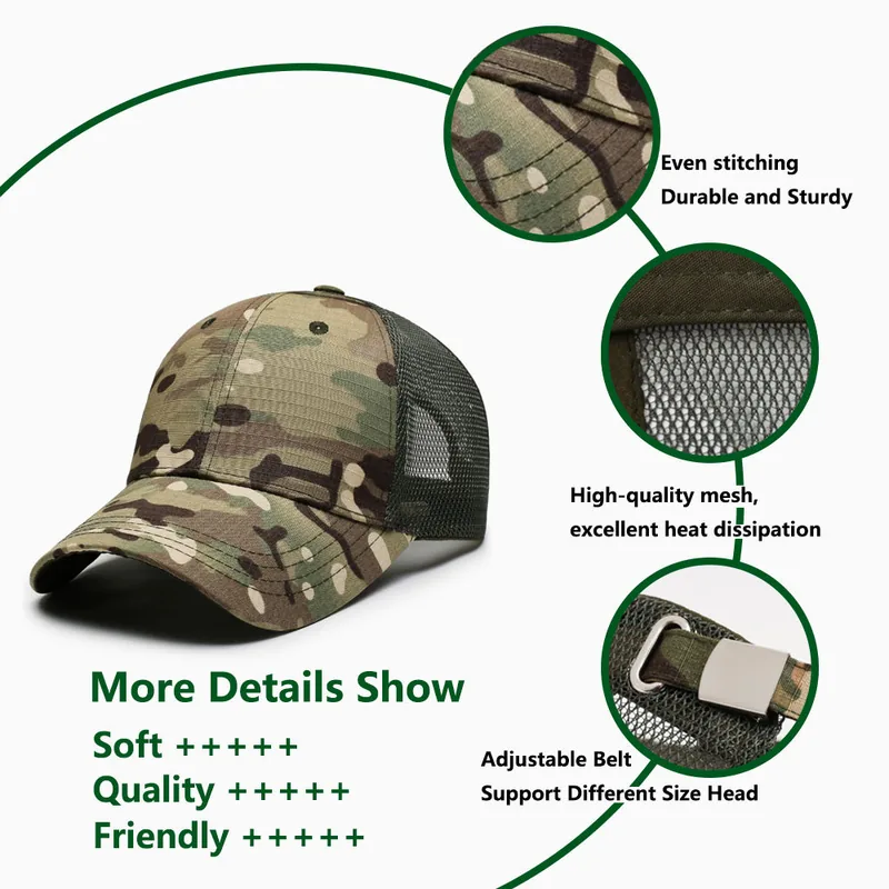 Soft Multicam Tactical Baseball Cap — Camo view 2
