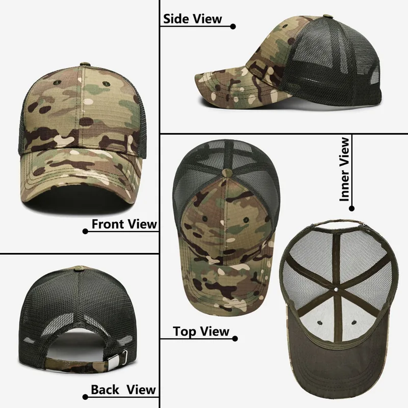 Soft Multicam Tactical Baseball Cap — Camo view 5