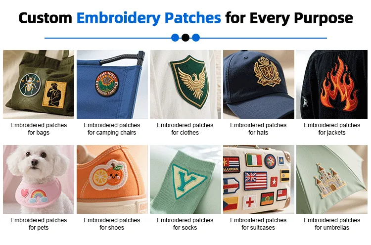 Custom Embroidered National Flag Patch with Velcro view 3