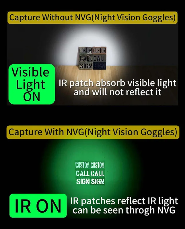 Custom Laser Cut Reflective Tactical IR Patch view 3